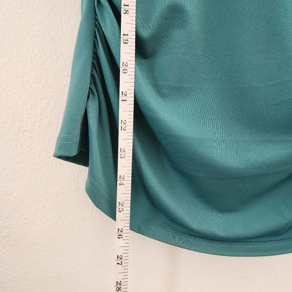 Grace Karin Small Emerald Wrap Blouse Elegant & Flattering - Picture 11 of 16